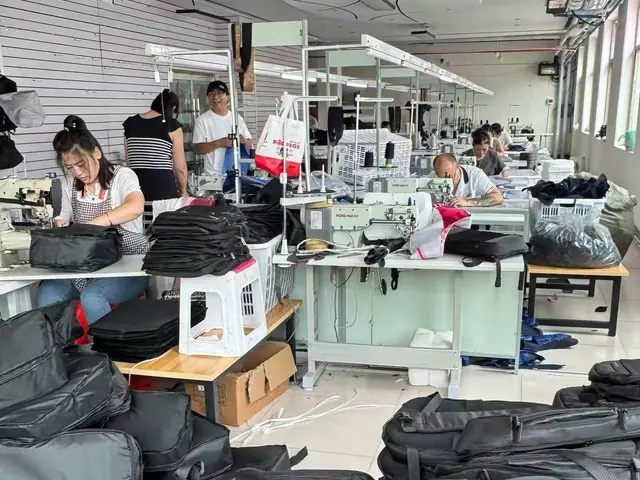 Backpack sewing line