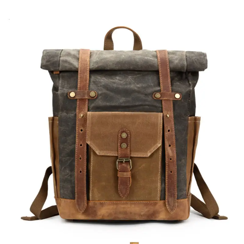Waxed canvas lifestyle backpack