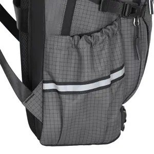 Reflective safety strip on backpack